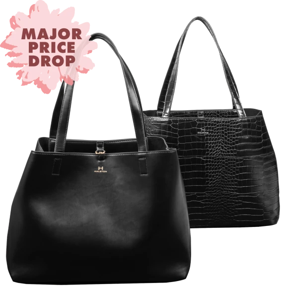 H Halston Open Shoulder Tote