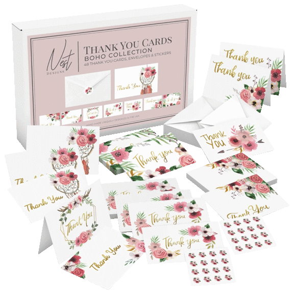 Nest Designs 48 Blank Thank You Cards with Envelopes