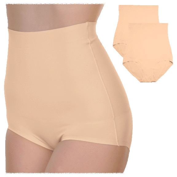 2-Pack: Angelina Microfiber High Waist Body Shaper Panties