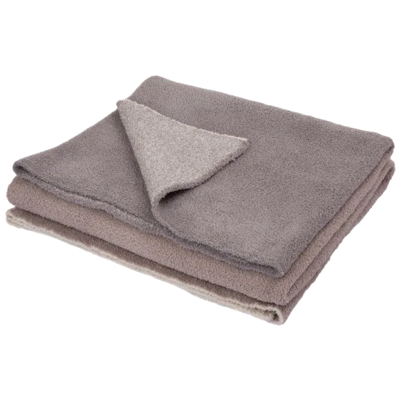 Glitzhome 60"L*50"W Knitted Polyester Feather Yarn Tricolor Throw Blanket 965g