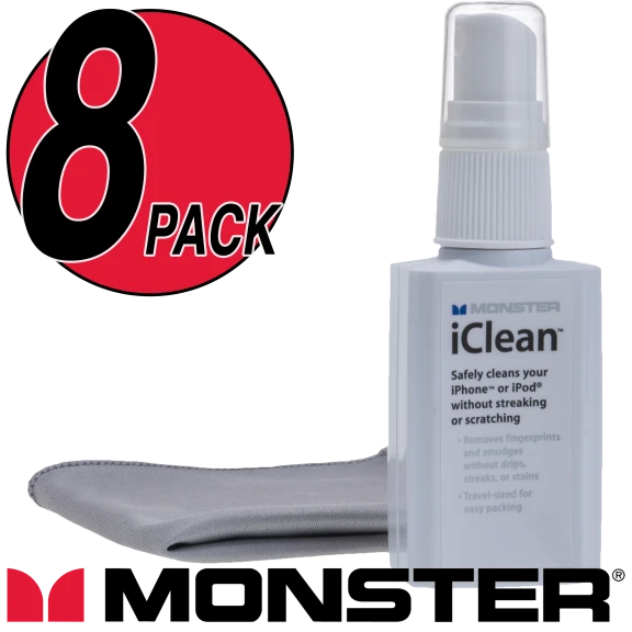 8-PACK of Monster iClean Portable Screen Cleaning Kits
