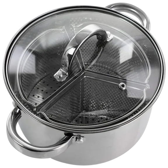 Oster Sangerfield 5-Piece 4-Quart Stainless Steel Dutch Oven Set
