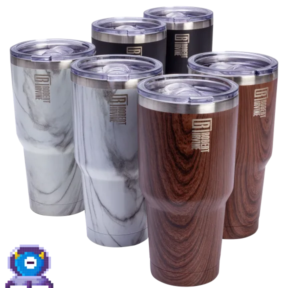 2-Pack: Robert Irvine Insulated Tumblers (30 oz)