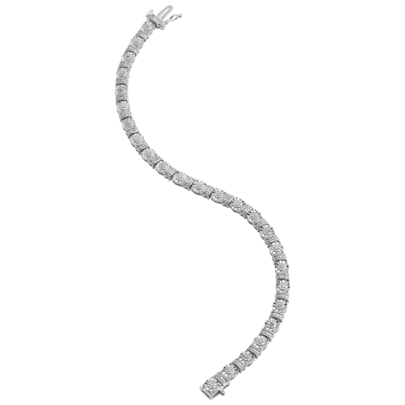 Savvy Cie 0.25 Carat TW Diamond Bracelet in Sterling Silver