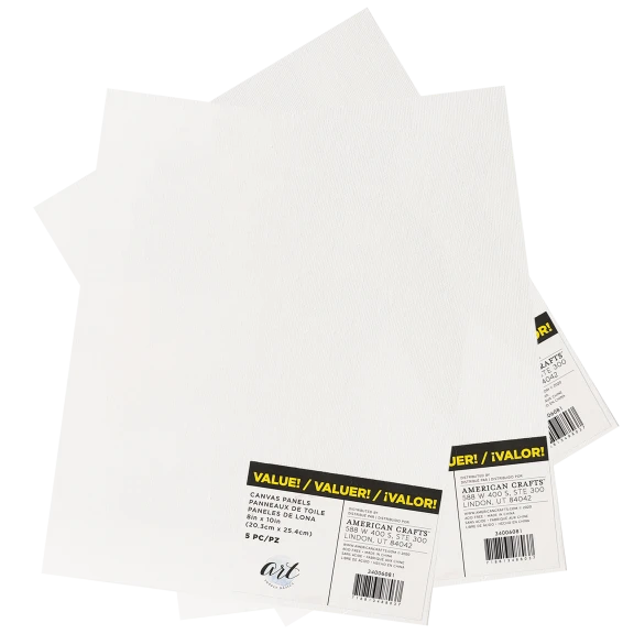 15-Pack: American Crafts 8" x 10" Canvas Panels