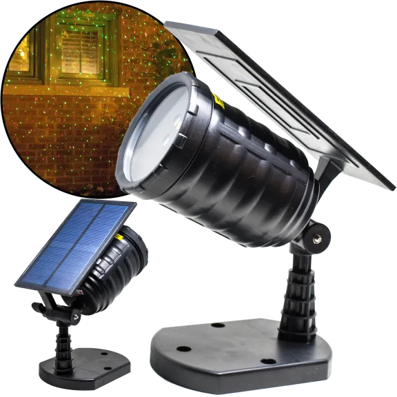 Solar-Powered Laser Landscape Projector by Ivomax