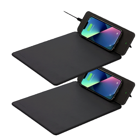 2-Pack: Griffin Wireless Charging Vegan Leather Mousepads