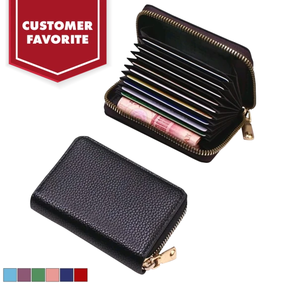 Clarisa RFID Blocking Leather Card Holder Wallet