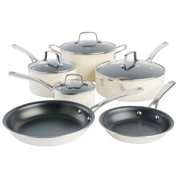Martha Stewart Lockton Aluminum Nonstick 10-Piece Cookware Set