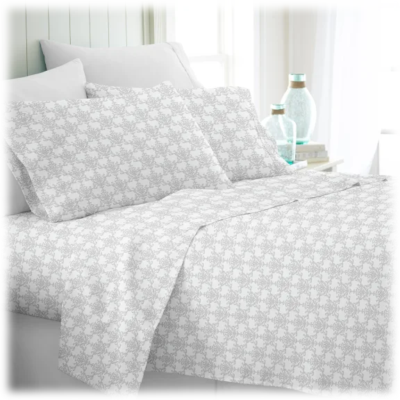 Cloth & Gable Premium 4-Piece Bouquet Pattern Bed Sheet Set