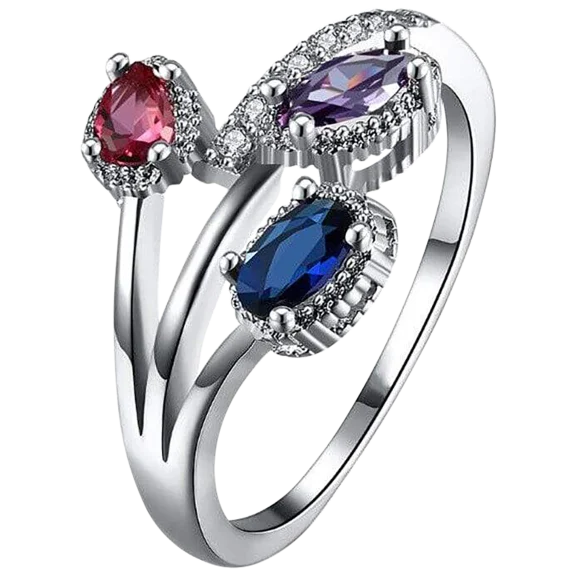 Hollywood Sensation Multicolor Flower Ring