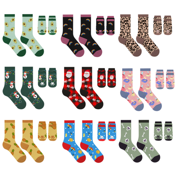 3-Pack: Titan Matching Pet & Owner Socks Set