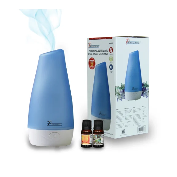 Pursonic Oil Diffuser and Humidifier with 2 Scented Oils