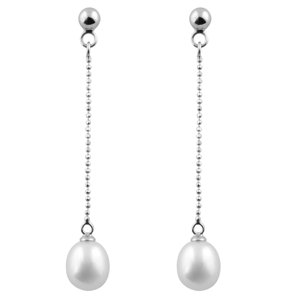 Splendid Pearls Dangling Freshwater Pearl Earrings
