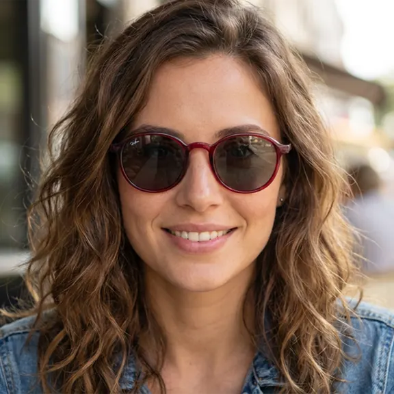 Bertha Paris Ladies Round Polarized Sunglasses