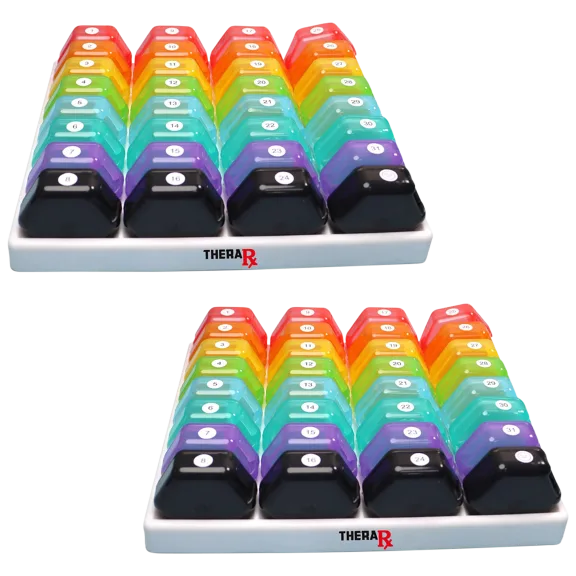 2-Pack: Thera Rx Monthly Pill, Medicine And Vitamin Organizer
