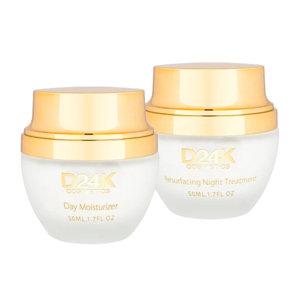 24K Day to Night Day Cream & Resurfacing Night Treatment
