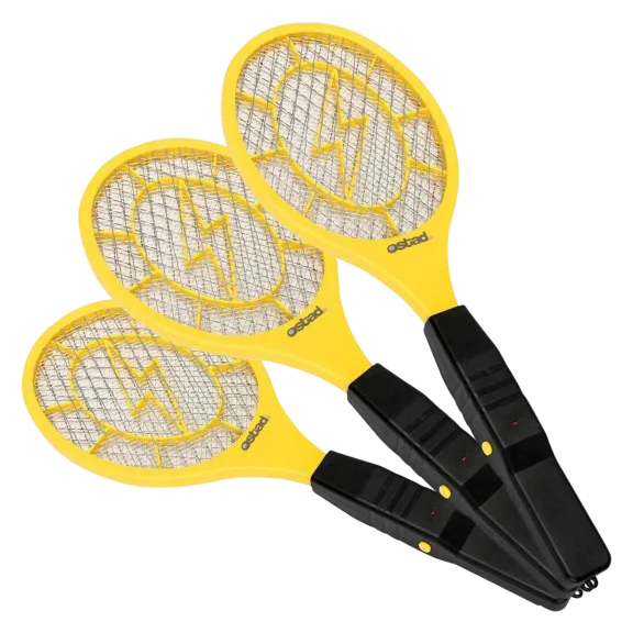 3-Pack: Ostad Electric Fly Swatter Racket Zapper