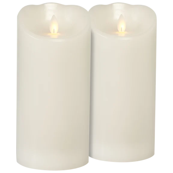 2-Pack: Sterno Home Flameless Candle 3.75" x 8" Smooth Texture in White