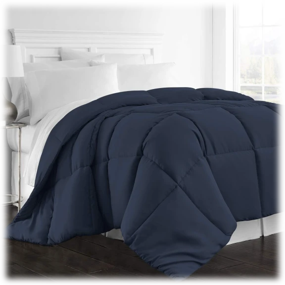 Beckham Luxury Linens Down Alternative Navy Full/Queen Comforter