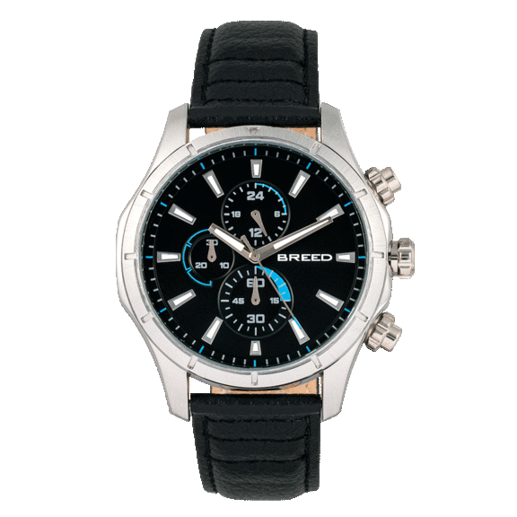 Breed Lacroix Chronograph Watch With Leather Strap