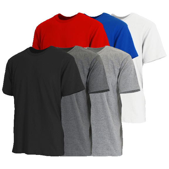 6-Pack: Men's Classic Short Sleeve Crew Neck Tee