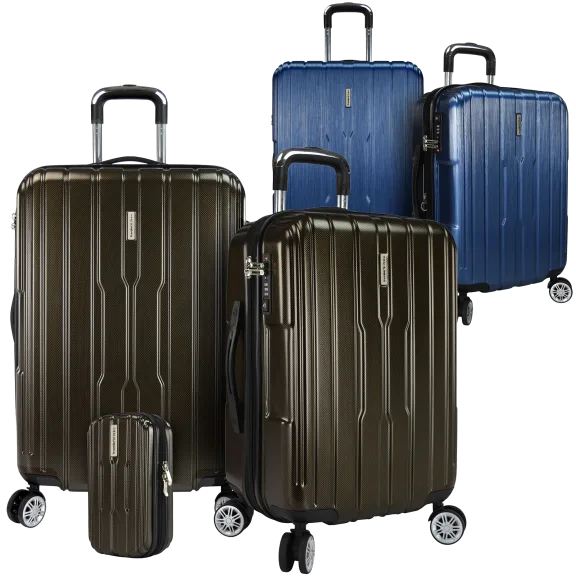 Traveler's Choice Pasadena 2Pc Hardside Expandable Luggage w/Bonus Utility Kit