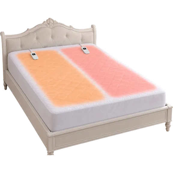 Sunbeam Water Resistant Quilted Heated Mattress Pad with 12 Heat Settings