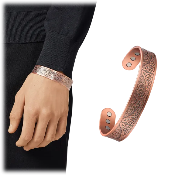 2-Pack: Titan Adjustable Tree of Life Magnetic Therapy Copper Bracelet