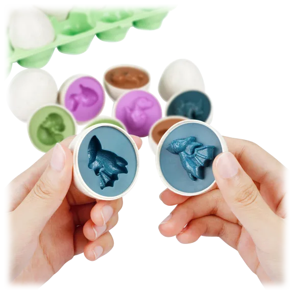 Zunammy STEM Dinosaur Egg Carton Colors and Shapes Toy