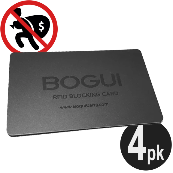 4-Pack of RFID Signal Blocking Theft Protection Cards by BOGUI