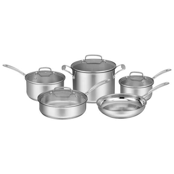 Cuisinart Chef's Classic 9-Piece Stainless Steel Home Gourmet Cookware Set