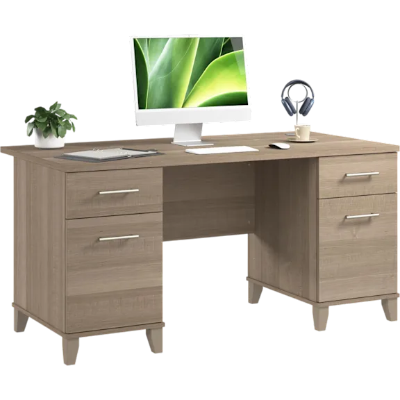 Bush Home Somerset 60W Office Desk with Drawers