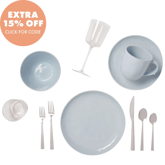 Leeway Home 44-Piece Full Way Complete Table Setting Kit