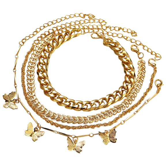 Golden NYC Jewelry 4-Piece Bracelet Set