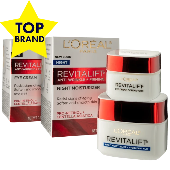 L'Oreal Revitalift Anti-Wrinkle and Firming Eye Cream & Night Moisturizer