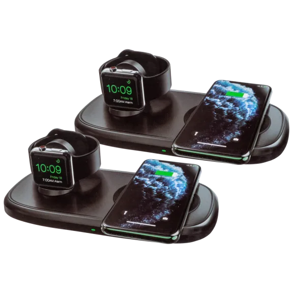 2-Pack: Seneo WaveMat 200 2-in-1 Dual Wireless Charging Pad for Phone & Watch