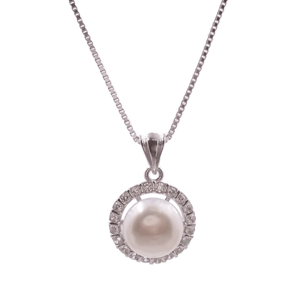 Savvy Cie Sterling Silver Cultured Freshwater Pearl Solitaire Pendant