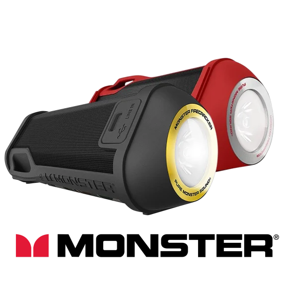 Monster Firecracker Extended Play Wireless Speaker with Flashlight (Recertified)