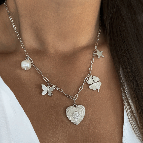 Jennifer Miller CZ Charm Chain Necklace