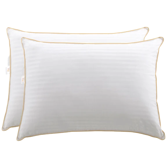 2-Pack: Cheer Collection Goose Down Alternative 300TC Striped King Pillows
