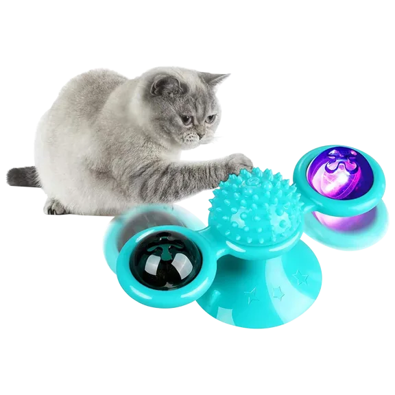 Interactive Massage Scratching Tickle Toy with Catnip & Led Ball for Indoor Cats