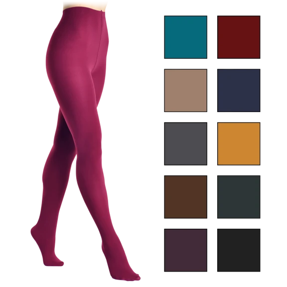 6-Pack: Angelina Winter Warmth Brushed Interior Thermal Tights
