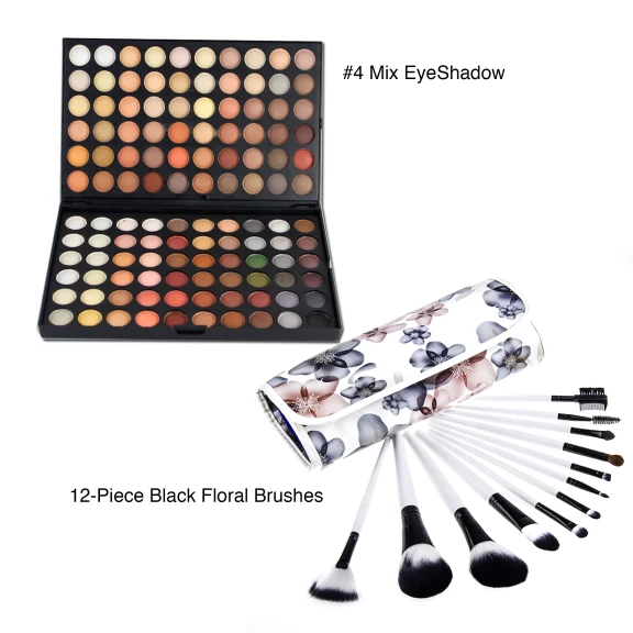 Zoë Ayla 120 Color Eyeshadow and 12-Piece Brush Set Bundle