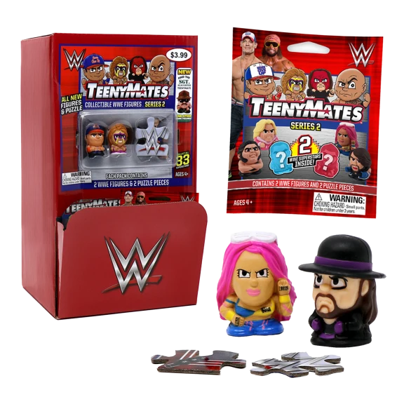 32-Pack: Teenymates WWE Superstar Blind Bags with 2 Figurines Each