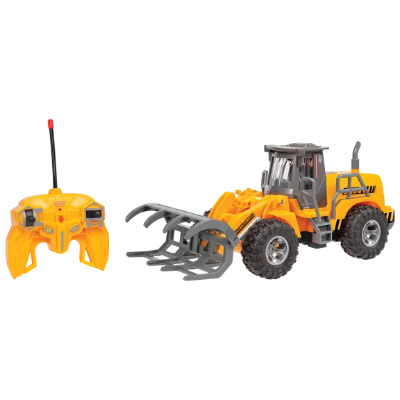 Big Kid's Construction 1:30 RC Motorized Log Grabber Wheel Loader