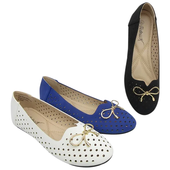 Victoria K Women Fashion Ballet Flats with Front Loop