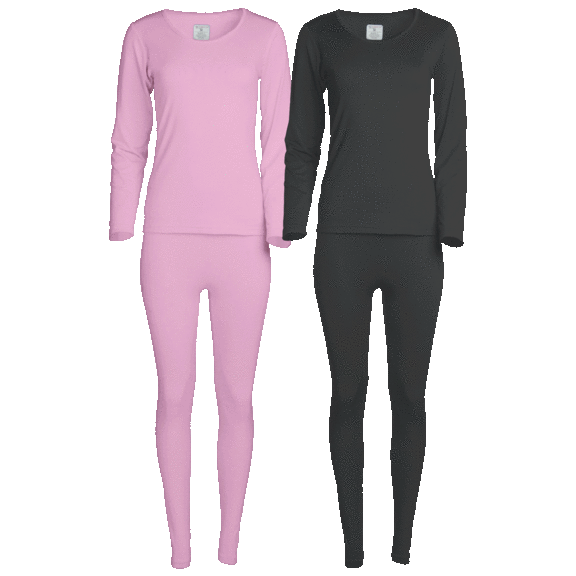 2-Pack: Women's Ultra Soft Micro-Fiber Fleece Thermal Set