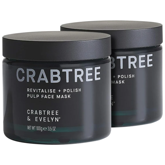 2-Pack: Crabtree & Evelyn Revitalize + Polish Pulp Face Mask (3.5 oz)