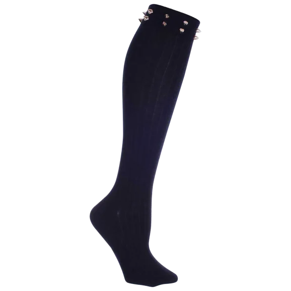 MinxNY Knee High Boot Socks with Stud Detail